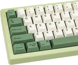 TIMSEKER 128 Keys English Botanical Keycaps, Green PBT Keycaps, Dye-Sub Cherry Keycaps Set, Warm Color Key Caps Custom Cherry Mx Keycaps for ANSI/ISO Mechanical Keyboard