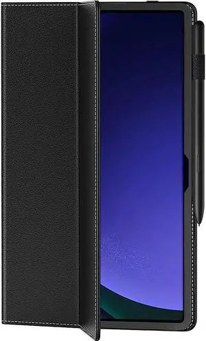 SaharaCase Bi-Fold Folio Case for Samsung Galaxy Tab S9 and Tab S9 FE (2023) [Shockproof Bumper] Rugged Protection Antislip Foldable Kickstand with Handstrap (Black)
