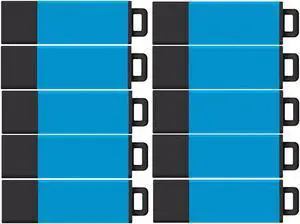 Centon Electronics DataStick Pro USB 2.0 Flash Drive, 16 GB, USB Flash Drives, 10 Bulk Pack, Bright Blue