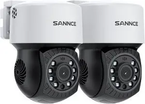 SANNCE 2 Pack 1080P PT Dome Camera, Pan/Tilt Digital Zoom Outdoor Security Camera 2MP, 30M Night Vision for Analog CCTV Surveillance System, Remote Access