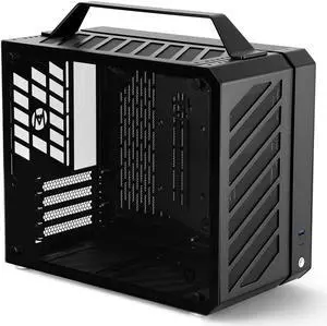 Mechanic Master Cool Cube Series C28 Matx/Itx Case/Alumium/Steel/Water-Cooling/Temered Glass Small Form Factor Computer Case (Elegant Black)