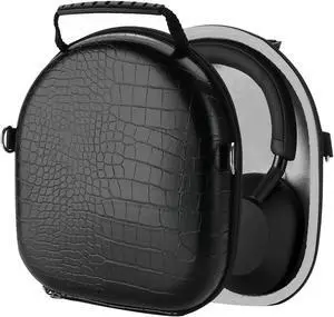 Geekria Shield Headphones Case Compatible with Sony WHCH720N, WH-XB920N, WHCH700N, WHXB900N, WH1000XM5, WH1000XM4 Case, Replacement Hard Shell Travel Carrying Bag with Cable Storage (Black)