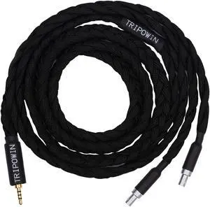 Linsoul Tripowin GranVia Upgraded OFC High Purity Headphone Audio Replacement Cable, HD800 Headphone Connector to 2.5mm TRRS Stereo Headphone Cable,for HD800/HD800S/HD820/HD8XX(4.92ft)