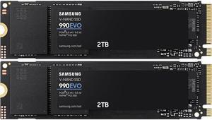 SAMSUNG MZ-V9E2T0B/AM 990 EVO 5.0 NVMe SSD 2TB: Ultra-Fast 5,000MB/s Read, Efficient 2 Pack