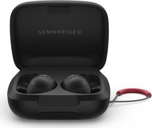 Sennheiser MOMENTUM Sport Earbuds with Sport Sound Tuning and Adaptive ANC, Secure Fit, 24-Hour Battery Life, Fitness Tracker for Body Performance Data - Black