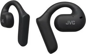 JVC Nearphones Open Ear True Wireless Headphones with 16mm Large Drivers for Powerful Sound, Single Ear use, and Long Battery Life (up to 17 Hours) - HANP35TW (Black)
