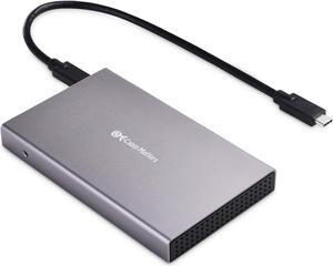 Cable Matters Premium Aluminum 10Gbps Gen 2 USB C Hard Drive Enclosure for 2.5" SSD/HDD with USB-C and USB-A Cables - Thunderbolt 4 / USB4 / Thunderbolt 3 Port Compatible with MacBook Pro, MacBook Air