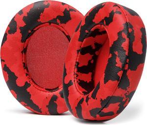 WC Wicked Cushions Replacement Ear Pads for Beats Studio 2 & 3 (B0501, B0500) Wired & Wireless | Does NOT Fit Beats Solo | Softer PU Leather, Enhanced Foam & Stronger Adhesive | Red Camo