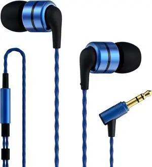 SoundMAGIC E80 Wired Earbuds No Microphone HiFi Stereo Earphones Noise Isolating in Ear Headphones Comfortable Fit Super Bass for Audiophile Blue