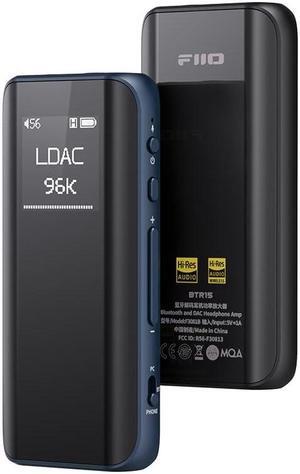 FiiO BTR15 Headphone Amps Bluetooth 5.1 Receiver High Resolution 384K/32Bit Native DSD256 USB DAC Supports LDAC/aptX HD/MQA for Smartphones/PC/Car/Home Audio (Blue)