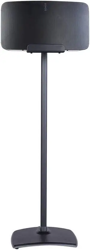 SANUS Wireless Speaker Stand for Sonos Five and Sonos Play:5 - Audio Enhancing Design for Vertical & Horizontal Audio with Built-in Cable Management & Premium Alloy Materials WSS52-W2 (Black)