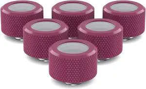 PrimoChill 16mm OD Rigid SX Fitting - 6 Pack - Magenta