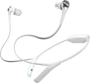 Audio-Technica ATH-CKS550BTWH Solid Bass Bluetooth Wireless In-Ear Headphones with Mic & Control, White