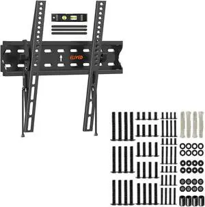 ELIVED Tilting TV Wall Mount Bracket Low Profile for 26-55 Inch TVs Fits 12"/16" Studs, Plus Universal TV Mounting Hardware Kit Includes M4 M5 M6 M8 Screws YD1013