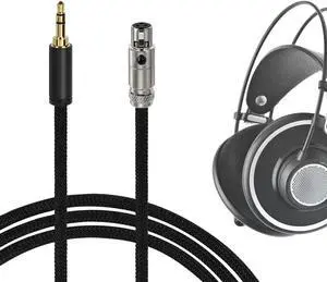 GEEKRIA Apollo Braided Nylon Upgrade Audio Cable Compatible with AKG K702 K271 Headphones, 3.5mm (1/8'') to XLR Replacement Headphones Cord for Hi-Resolution Audiophile, HiFi Headset (4.9ft/1.5m)