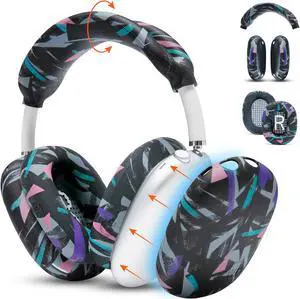 WC Sweatz, Shellz, and Bandz Protective Covers Bundle for Airpods Max Headphones by Wicked Cushions | 90's Black