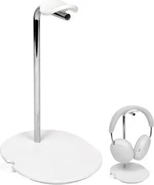 Sanus Sonos Ace Headphones Stand - Premium Stand w/Silicone Cradle Prevents Creasing & Built-in Cable Management w/Magnetic Clip for Fast Charging - Tool-Free Setup - White Sonos Headphones Holder