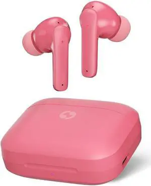 Avantalk Clan K2 - Wireless Earbuds for Kids with Safe Volume Limiting and Customizable Fit, Low Latency Mode, 3 EQ Modes, Cute Bluetooth Earbuds for Boys & Girls - Pink