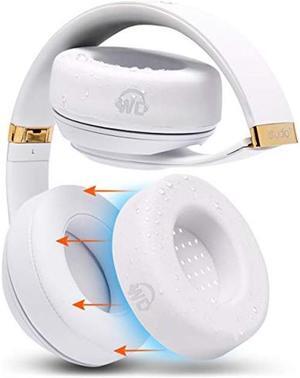 WC SweatZ Protective Earpad Covers Made by WC | Fits Beats Studio 3 & 2 (Does Not Fit Beats Solo) / Bose QC35 & 35II / Bose 700 & More | Sweatproof & Easily Washable | White