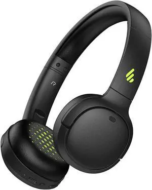 Edifier WH500 Wireless On-Ear Headphones with Foldable Lightweight Design and Solid Bass, Bluetooth Headset with Microphone, 40H Music Playtime and Custom EQ via App for Home Office Travel (Black)