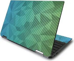 MightySkins Carbon Fiber Skin For HP Spectre x360 13.3" Gem-Cut (2020) - Black Argyle | Protective, Durable Textured Carbon Fiber Finish | Easy To Apply, Remove, and Change Styles | Made in the USA (C