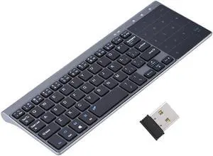 2.4Ghz Mini Wireless Keyboard with Touchpad Numeric Keypad Portable Ultrathin Remote Keyboard Mouse Combo