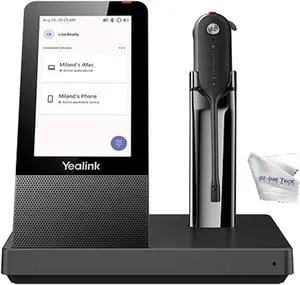 Yealink WH67 Wireless Headset for MS Teams, All Day Battery, Optimized for Voice Audio Clarity, Compatible with Zoom, Meet and Business Apps, PC,Mac, Deskphone