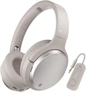 Avantalk Sky Eon - Bluetooth Headphones for Airplane Travel & Mobile Phone with Wireless Adapter, Active Noise-Canceling & Ambient Mode, Spacious & Comfortable Earpads, 45hr Playtime