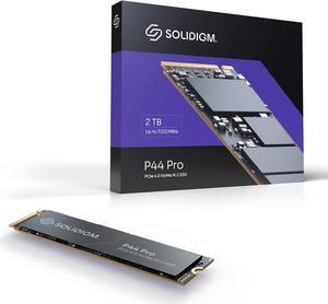 Solidigm(tm) P44 Pro Series 2TB PCIe GEN 4 NVMe 4.0 x4 M.2 2280 3D NAND Internal Solid State Drive, Read/Write Speed up to 7000MB/s and 6500MB/s, SSDPFKKW020X7X1...