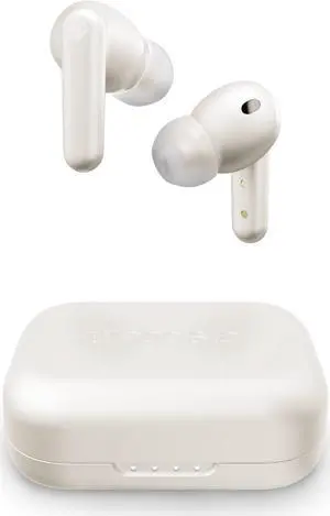 Urbanista True Wireless Earbuds Headphones with Active Noise Cancelling, 25 Hours Playtime, Touch Controls & 6 Microphones for Clear Calling, Bluetooth 5.0 Earphones, London, White