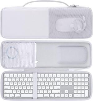 Aenllosi Hard Carrying Case Compatible with Apple Magic Keyboard with Numeric Keypad + Magic Mouse + Magic Trackpad