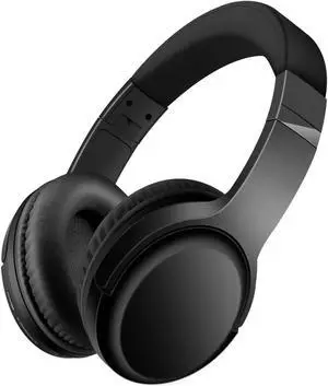 Bingozones Wireless and Wired Headphones With Microphone, Bluetooth 5.3, Folding Lightweight On-Ear for Smartphone Tablet Computer (Black)
