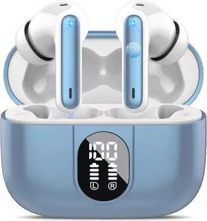 Wireless Earbuds 2024 Bluetooth 5.3 Headphones HiFi Stereo, 40H Playtime in-Ear Earbud, Bluetooth Earbuds with LED Power Display, IP7 Waterproof Wireless Earphones Sport Headset for Android iOS