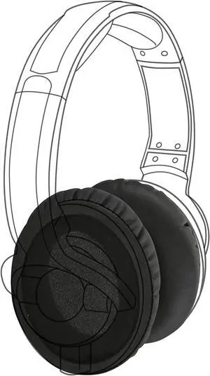 Earpadz Replacement for KRK KNS6400 Headphones Ear Pads, Protein Leather Headphone Cushions (Midnight, Black, 1 Pair)
