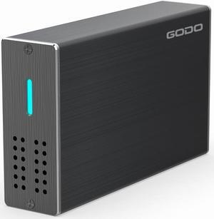GODO 2.5 inch Dual Bay RAID Hard Drive Enclosure,USB3.0 to 2.5" SATA I/II/III HDDs SSDs RAID External Enclosure,Support UASP Trim & Max 16TB,RAID 0/1/JBOD/PM Mode,Aluminum,Black