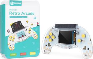 ELECFREAKS microbit Retro Makecode Arcade for STEM Education, micro:bit Joystick Programming Learning Machine Supports Remote Control and Creat Games(without Micro:bit)