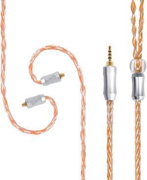 FEDAI Single Crystal Copper Audio Earphone Cable 8 Core Replacement Cable,(L-Shaped Plugs) Detachable Audio Cable for Shure SE215 SE315 SE846 SE535 SE425 LZ a4 a5 UE900 HQ5 HQ6(MMCX 2.5mm) ...