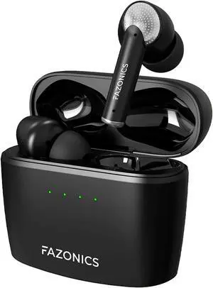 FAZONICS Quickpods X20 True Wireless Earbuds Bluetooth 5.3 ANC+ENC Clear Call 36H Playback IPX5 Waterproof with USB-C LED Charging Case in-Ear Ear Buds for iPhone/Android (Black)