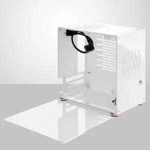 Mini ITX Computer Case, Mini ITX PC Case, Premium Clear Arcylic Mini Computer Case, Side Transparent DIY Gaming Desktop Computer Chassis Case