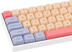 iTastatur Marshmallow Keycaps PBT Dye-Sublimation XDA Profile English Custom Keycaps 60 Percent ANSI US Layout for 61 64 68 87 104 108 Mechanical Keyboard(Marshmallow)