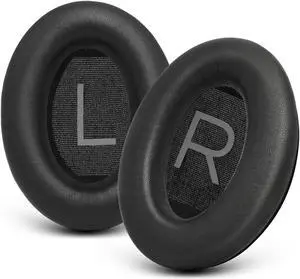 GEVO Replacement Earpads Cushions for Bose QuietComfort 45 (QC45)/QuietComfort SE (QC SE) Over-Ear Headphones, Softer Sheepskin Leather, Extra Duable Leather, Noise Isolation Memory Foam (Black)