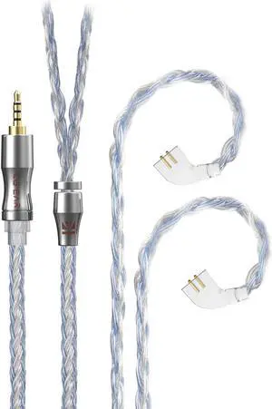24 Core QDC Earphone Cable-KBEAR [Expansion] Upgrade Cable, 4N Copper Silver plated Cable, IEM Detachable Cable with2.5mm Plug, Suit for ZS10-PRO AS16 ASF EDX EDXPRO AST DQ6 EDS ED10 (QDC2.5, Blue)