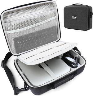 Luxtude Hard Case for Mac Mini M2/ Mac Mini M1 & Mac Mini Previous Model Desktop Computer,Travel Electronics Organizer for Keyboard, Magic Mouse and Tech Accessories(Case Only)