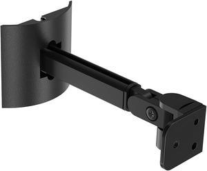 Notiela Universal Speaker Mounting Bracket, Black, Fits 1/4 inch-20 Thread Hole, Wall and Ceiling Mount, Tilt & Swivel 180 Adjustable, Hidden Screws, Easy Install