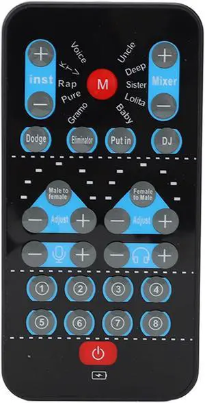 Voice Changer Disguiser, Mini Gaming Live Sound Card, for Mobile Phone Computer, 8 Sound Effects, Male/Female/Baby/Loli Voice Changer, Plug and Play