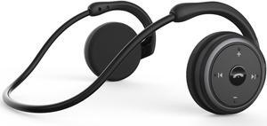 RTUSIA Small Bluetooth Headphones Wrap Around Head - Sports Wireless Headset with Built in Microphone and Crystal-Clear Sound, Foldable and Carried in The Purse, and 12-Hour Battery Life, Black