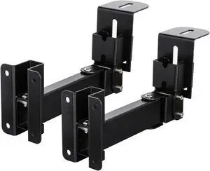 Sound Town 2-Pack Adjustable Wall Mount Speaker Brackets with 180-degree Swivel, 28-Degree Tilt Adjustment, Speaker Connectors (STWSD-50R-PAIR)