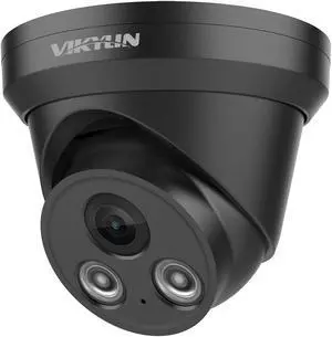 VIKYLIN 4K 8MP IP PoE AI Camera(Black),Security IP Turret Camera with 98ft EXIR2.0 Night Vision,Built-in Mic,Human/Vehicle Detection, 2.8mm Lens,H.265,IP67,NDAA Complaint