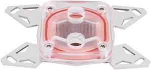 Universal Computer CPU Water Block, Professional CPU Water Cooling Block, Computer CPU Water Cooler Block with Red Copper Base POM Cover for AMD AM4