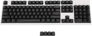YMDK Blank Thick PBT OEM Profile 108 ANSI Keycaps for MX Switches Mechanical Keyboard (Only Keycap) (Black)